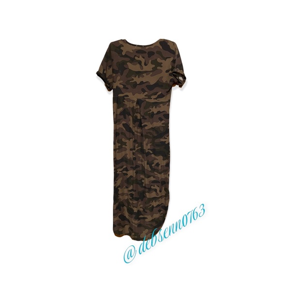 Urban Rose Camo short Sleeve Maxi Dress - Picture 2 of 3